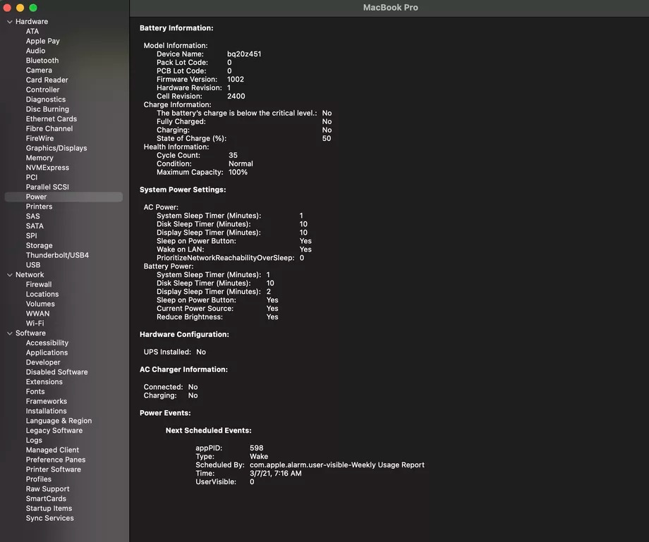 What are the steps to check the battery health status of a laptop in Windows?