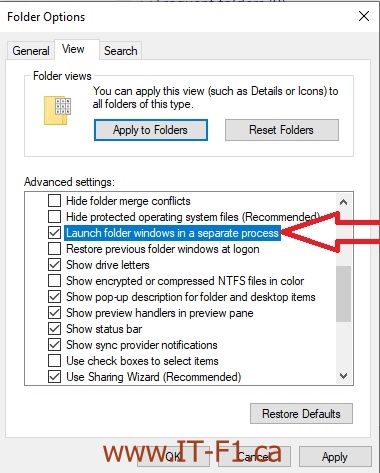 How to fix file explorer failure in Windows 10